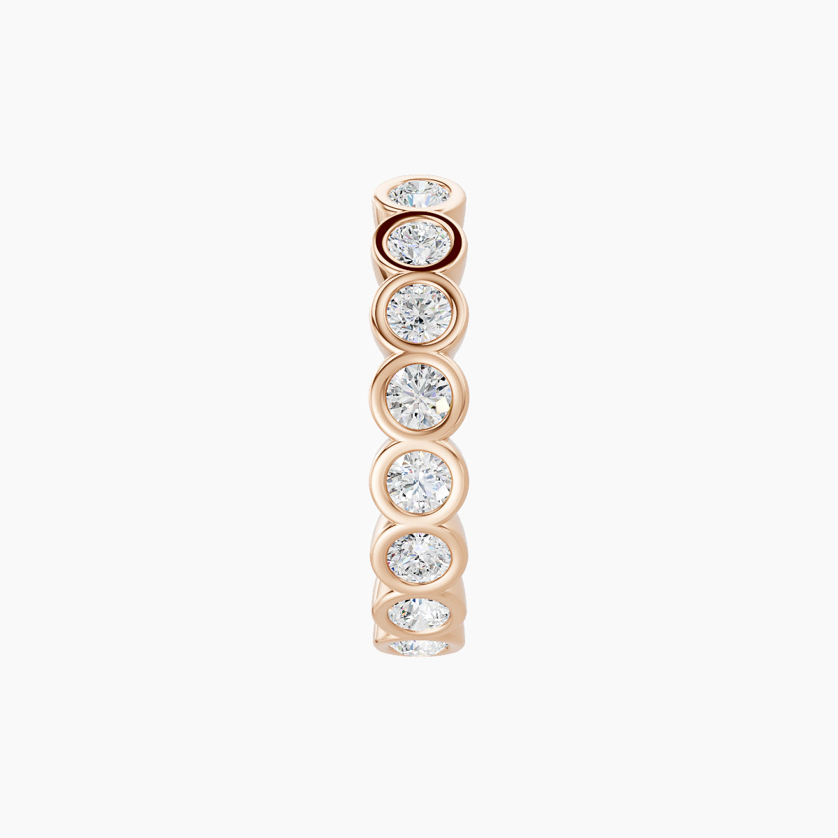 Neith | 18k Rose Gold 9.5 mm Diamond Hoop Piercing