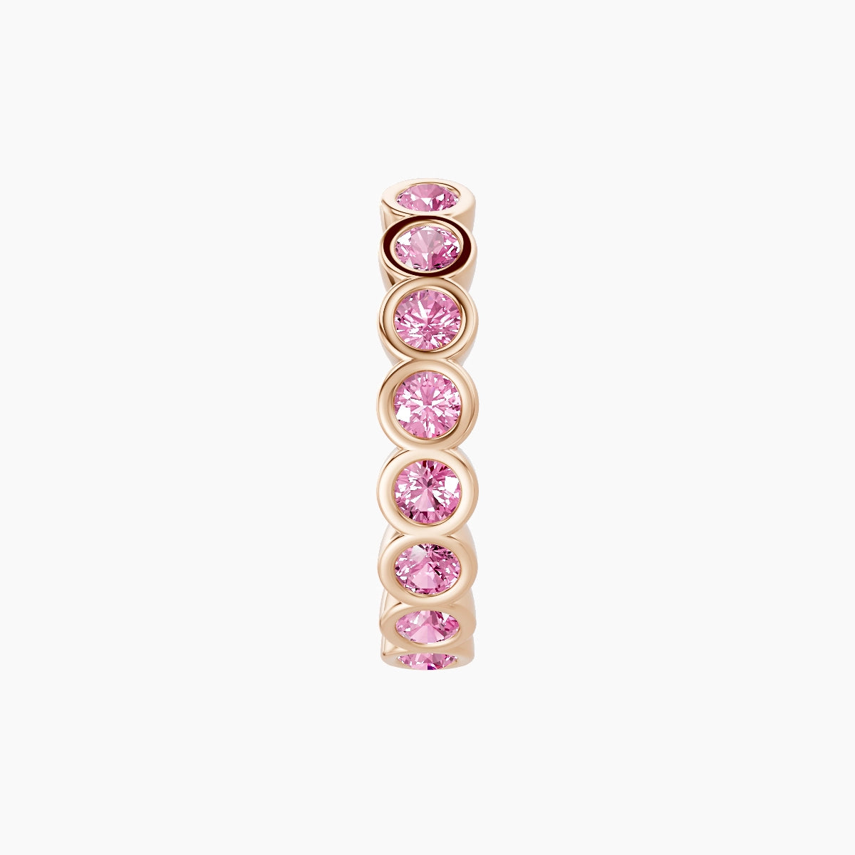 Neith | 18k Rose Gold 9.5 mm Pink Sapphire Hoop Piercing