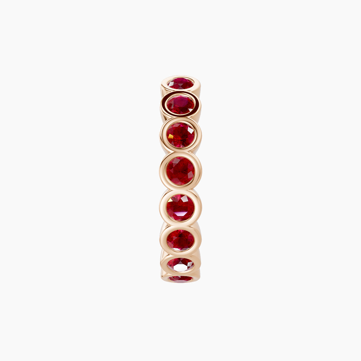 Neith | 18k Rose Gold 9.5 mm Ruby Hoop Piercing