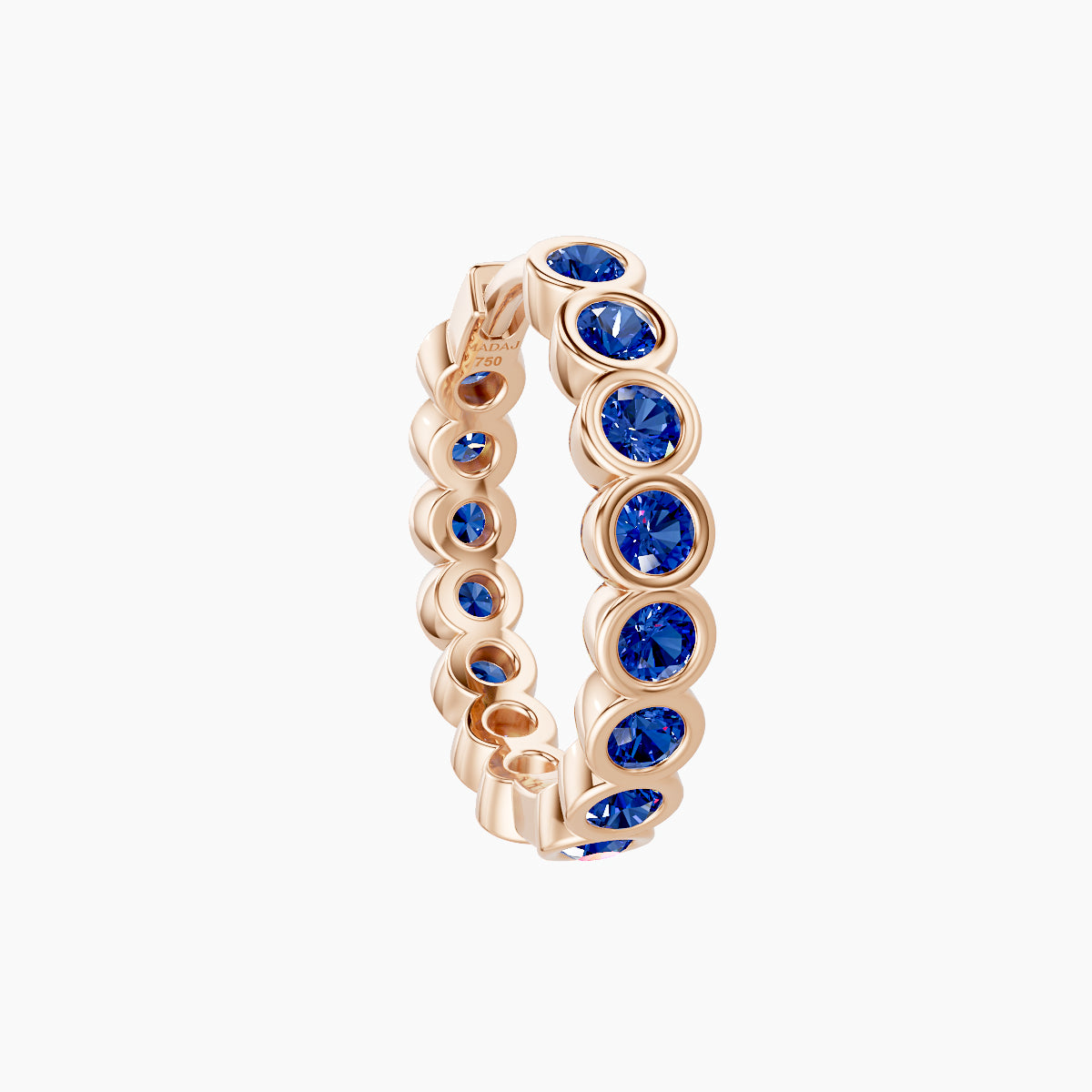 Neith | 18k Rose Gold 9.5 mm Sapphire Hoop Piercing