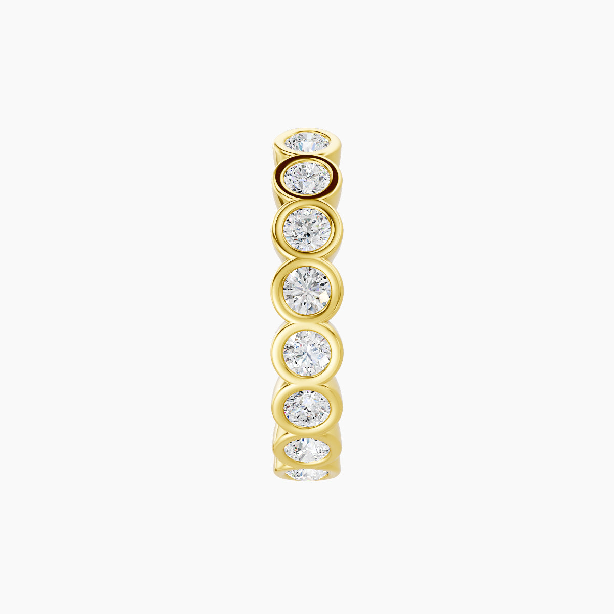 Neith | 18k Yellow Gold 9.5 mm Diamond Hoop Piercing