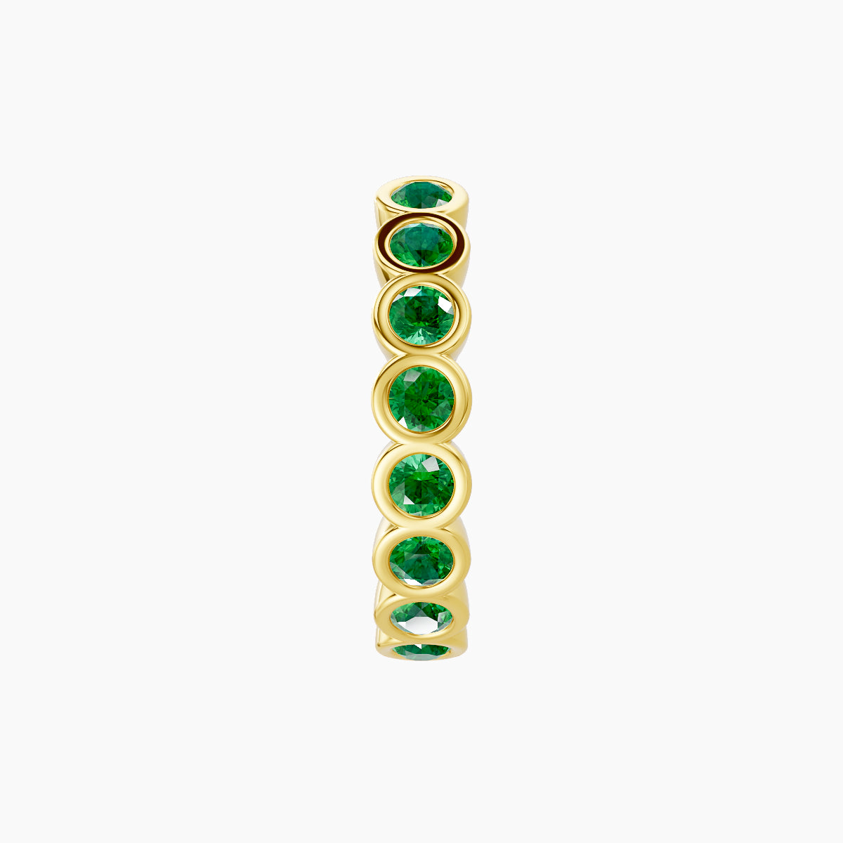 Neith | 18k Yellow Gold 9.5 mm Emerald Hoop Piercing