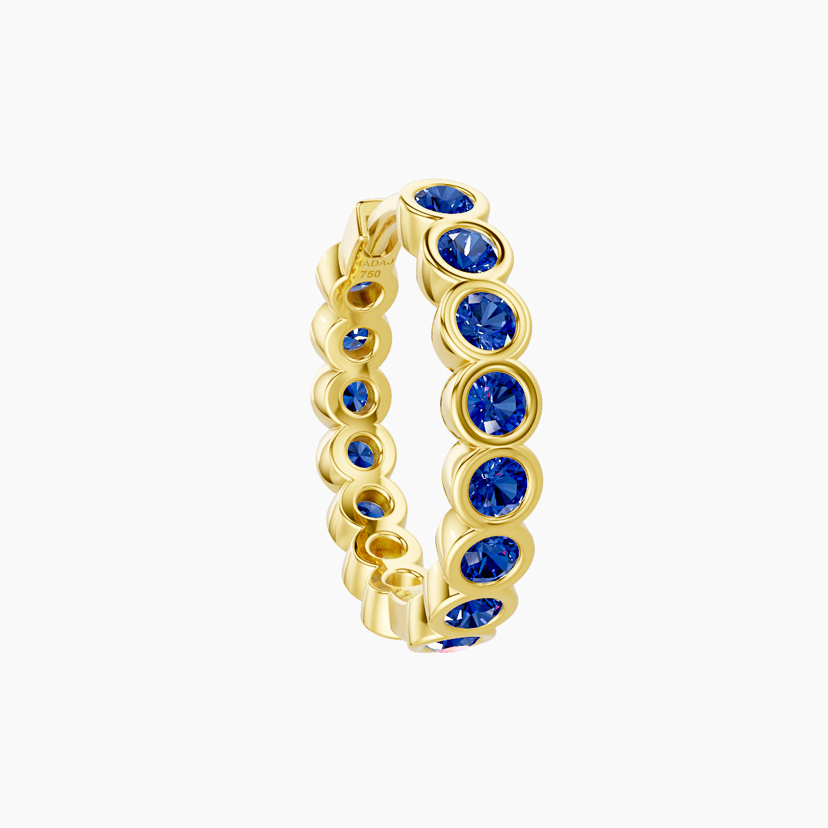 Neith | 18k Yellow Gold 9.5 mm Sapphire Hoop Piercing