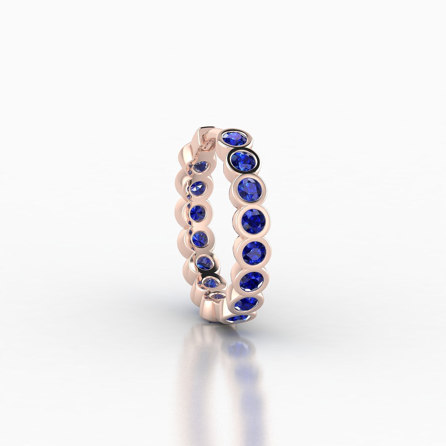 Neith | 18k Rose Gold 9.5 mm Sapphire Hoop Piercing