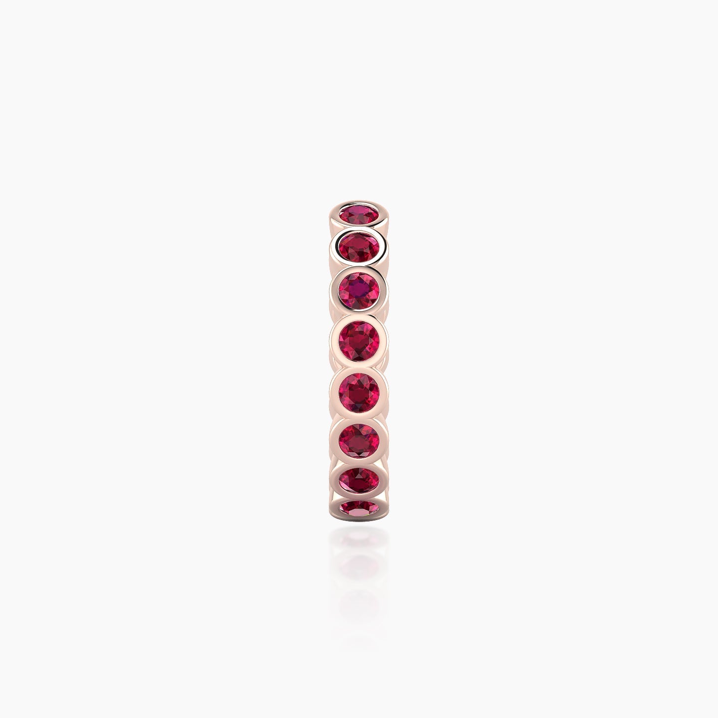 Neith | 18k Rose Gold 9.5 mm Ruby Hoop Piercing