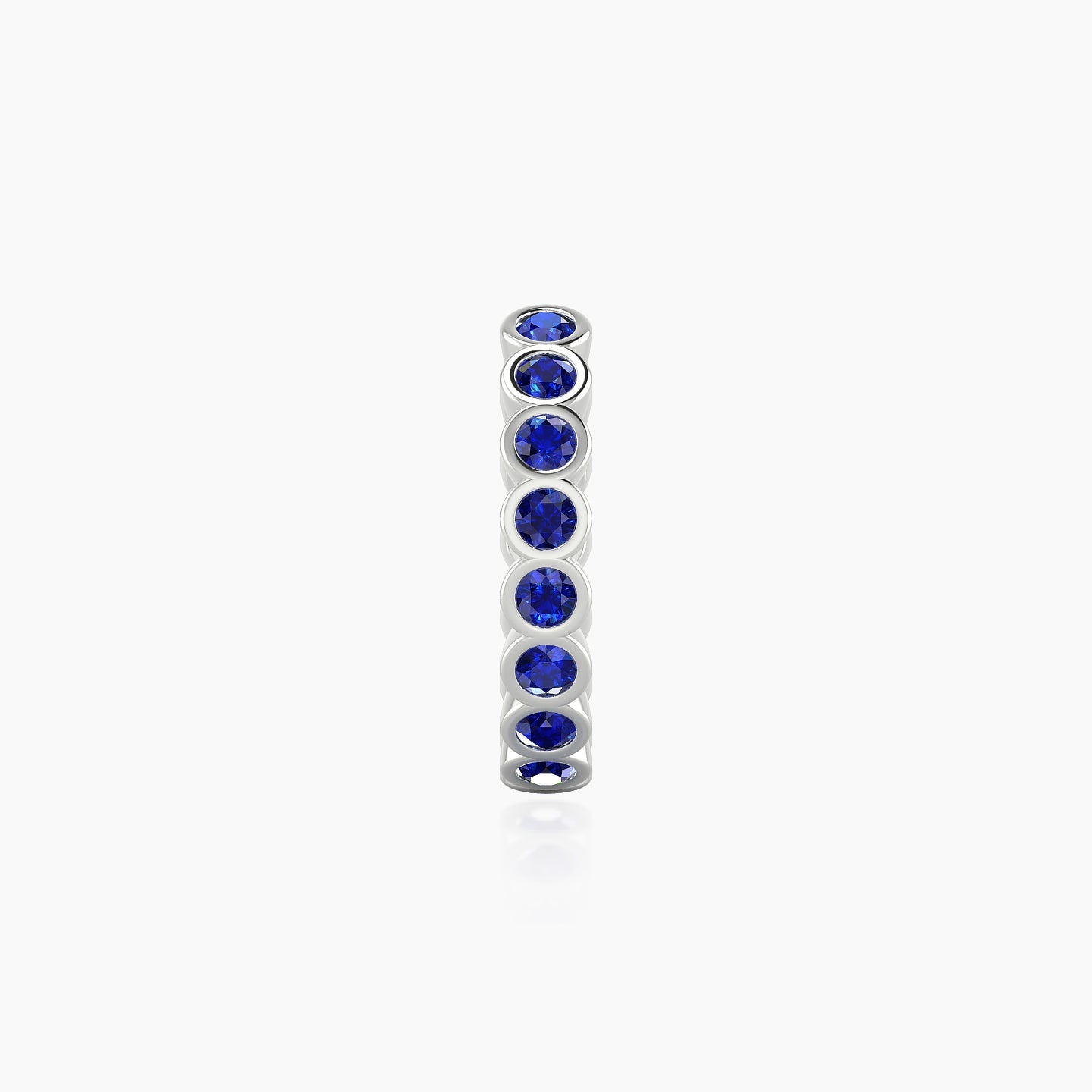 Neith | 18k White Gold 9.5 mm Sapphire Hoop Piercing