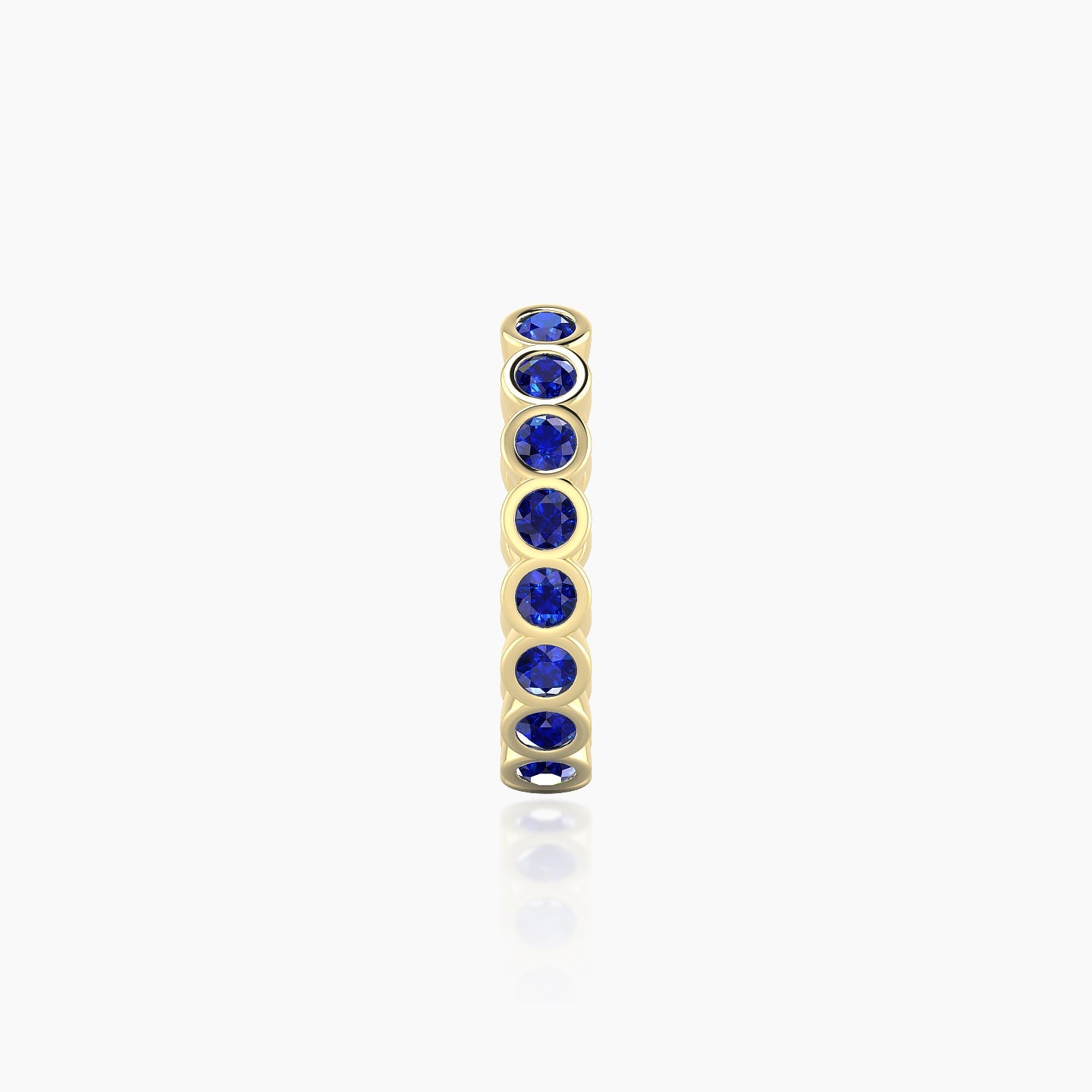 Neith | 18k Yellow Gold 9.5 mm Sapphire Hoop Piercing