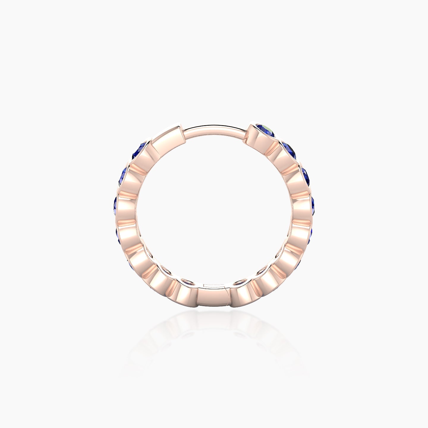 Neith | 18k Rose Gold 9.5 mm Sapphire Hoop Piercing