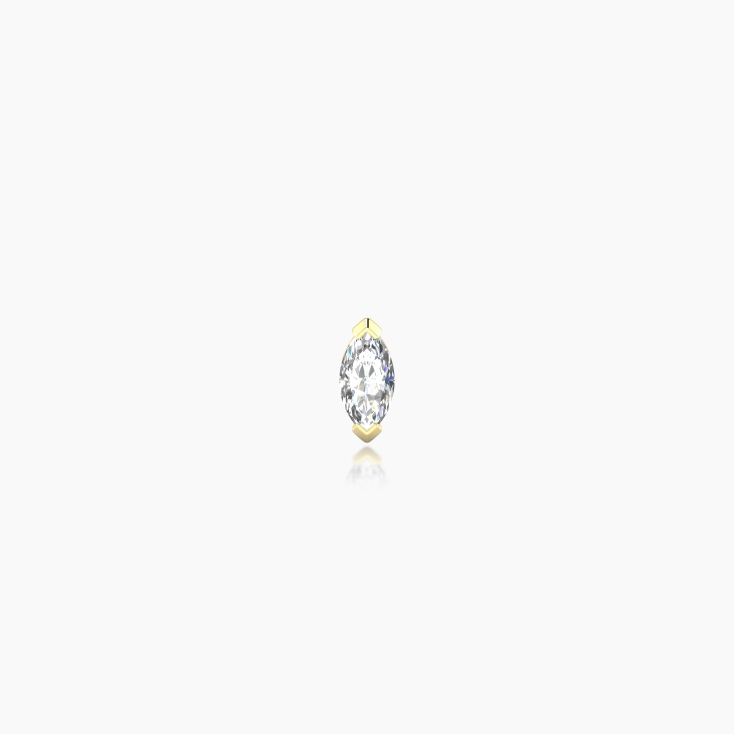 Nut | 18k Yellow Gold 5 mm 5 mm Marquise Diamond Nostril Piercing