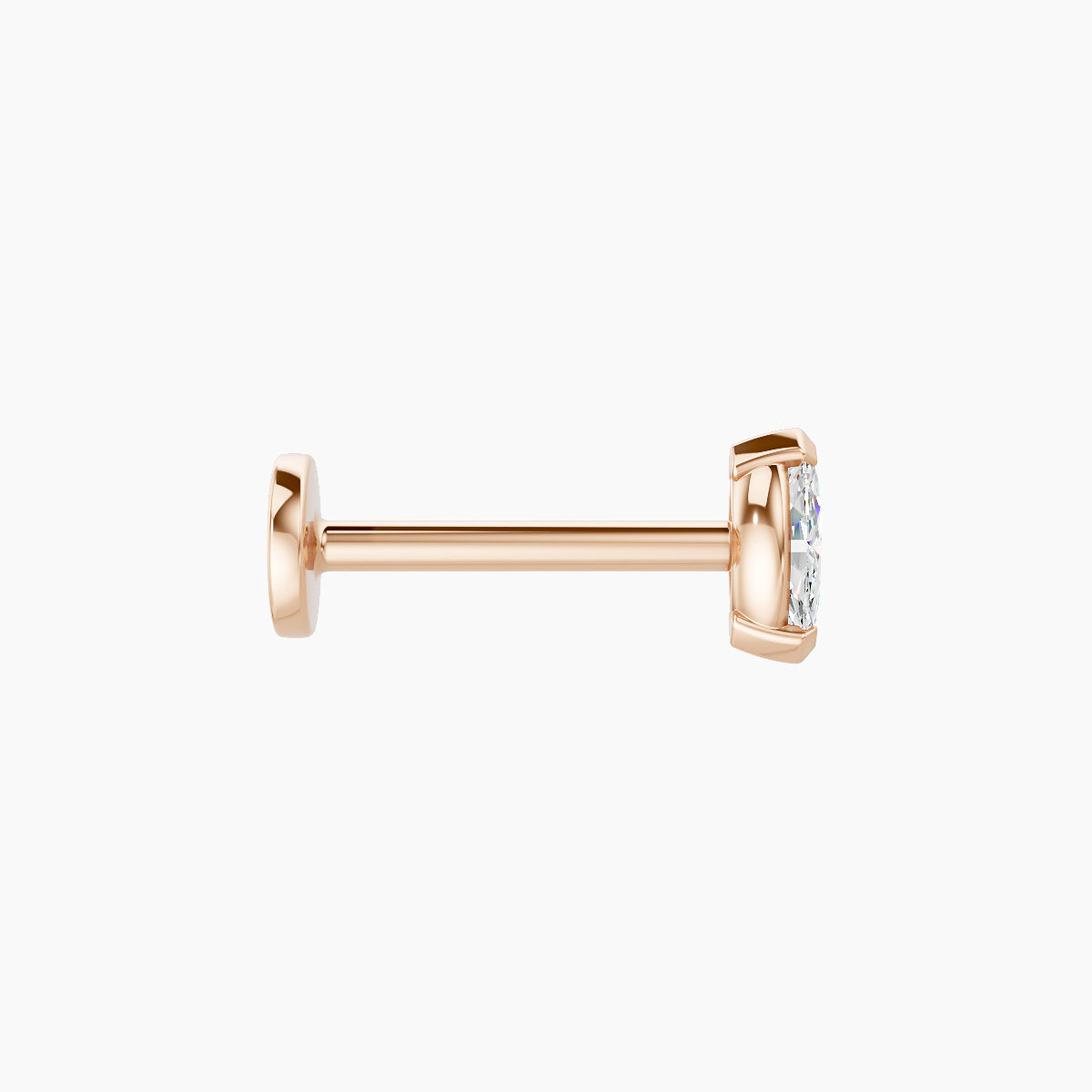 Nut | 18k Rose Gold 5 mm 8 mm Marquise Diamond Piercing