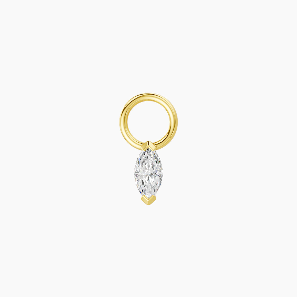 Nut | 18k Yellow Gold 5 mm Marquise Diamond Charm