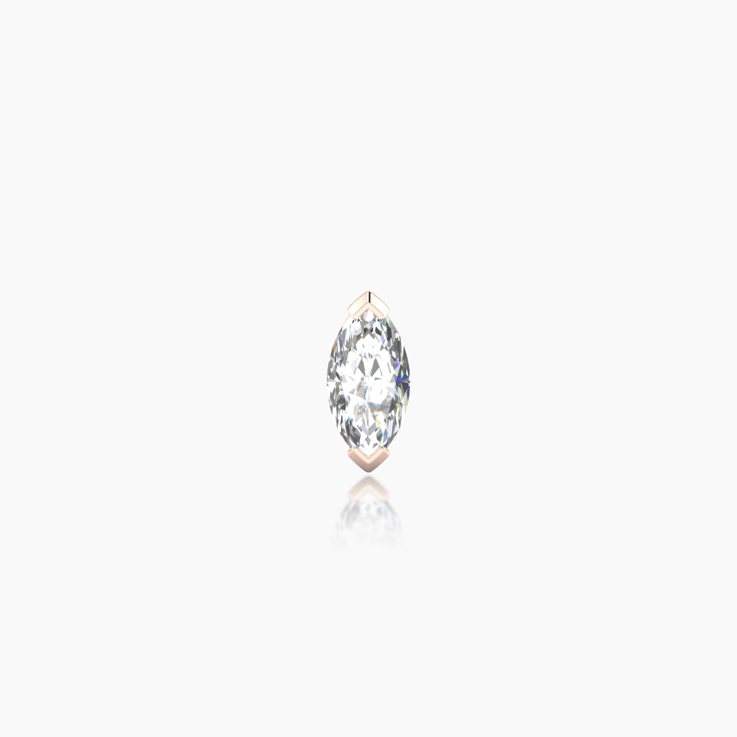 Nut | 18k Rose Gold 7 mm 5 mm Marquise Diamond Piercing