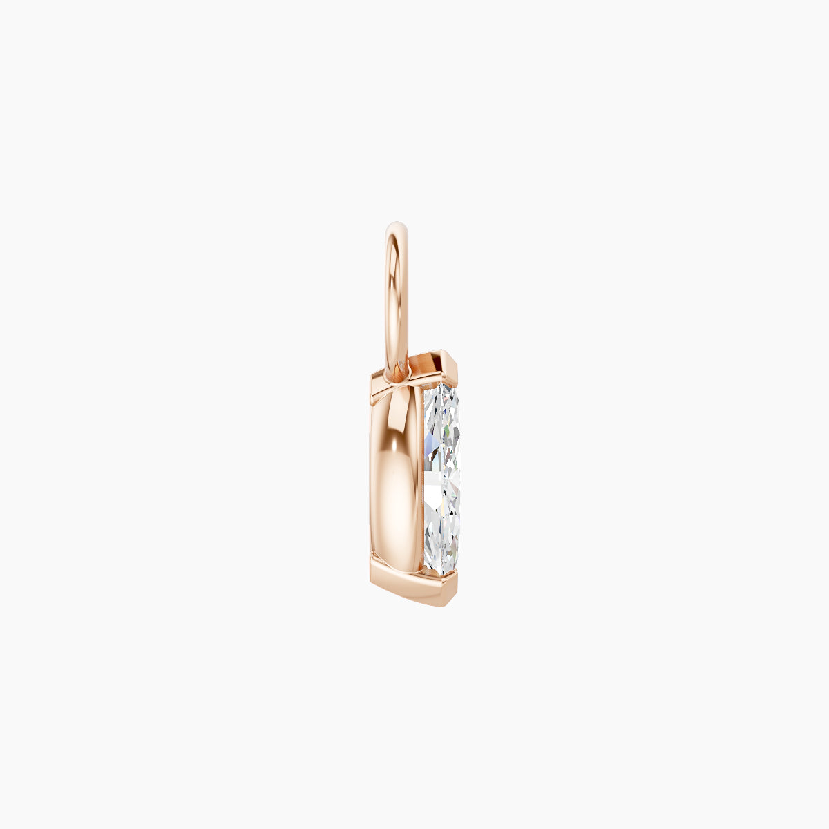 Nut | 18k Rose Gold 7 mm Marquise Diamond Charm