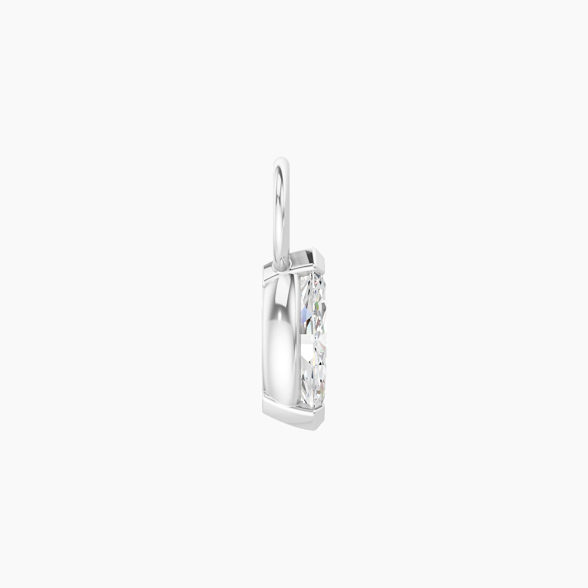 Nut | 18k White Gold 7 mm Marquise Diamond Charm