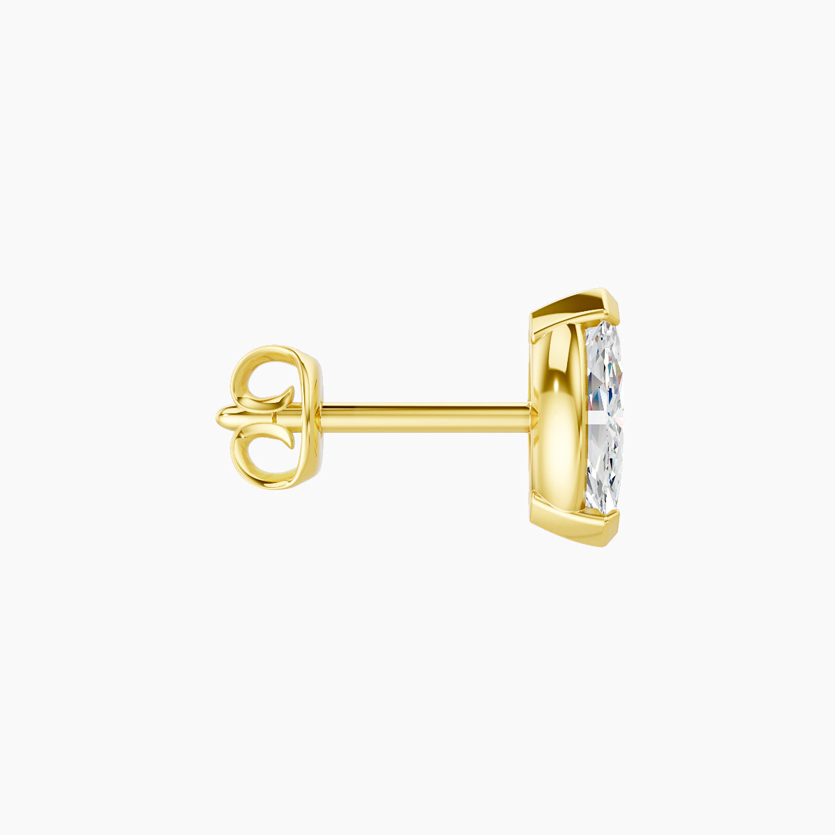 Nut | 18k Yellow Gold 7 mm Marquise Diamond Earring