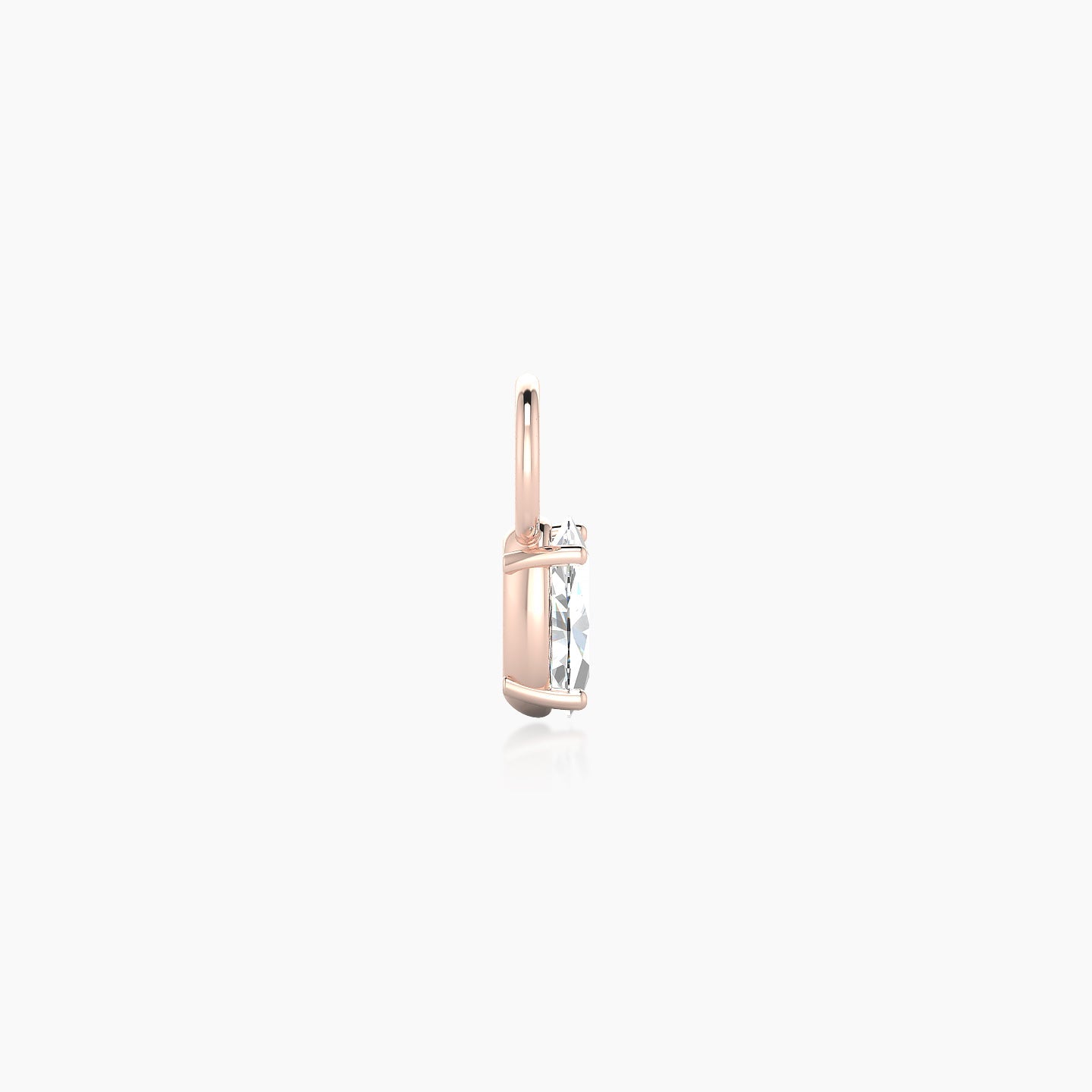 Nut | 18k Rose Gold 5 mm Oval Diamond Charm