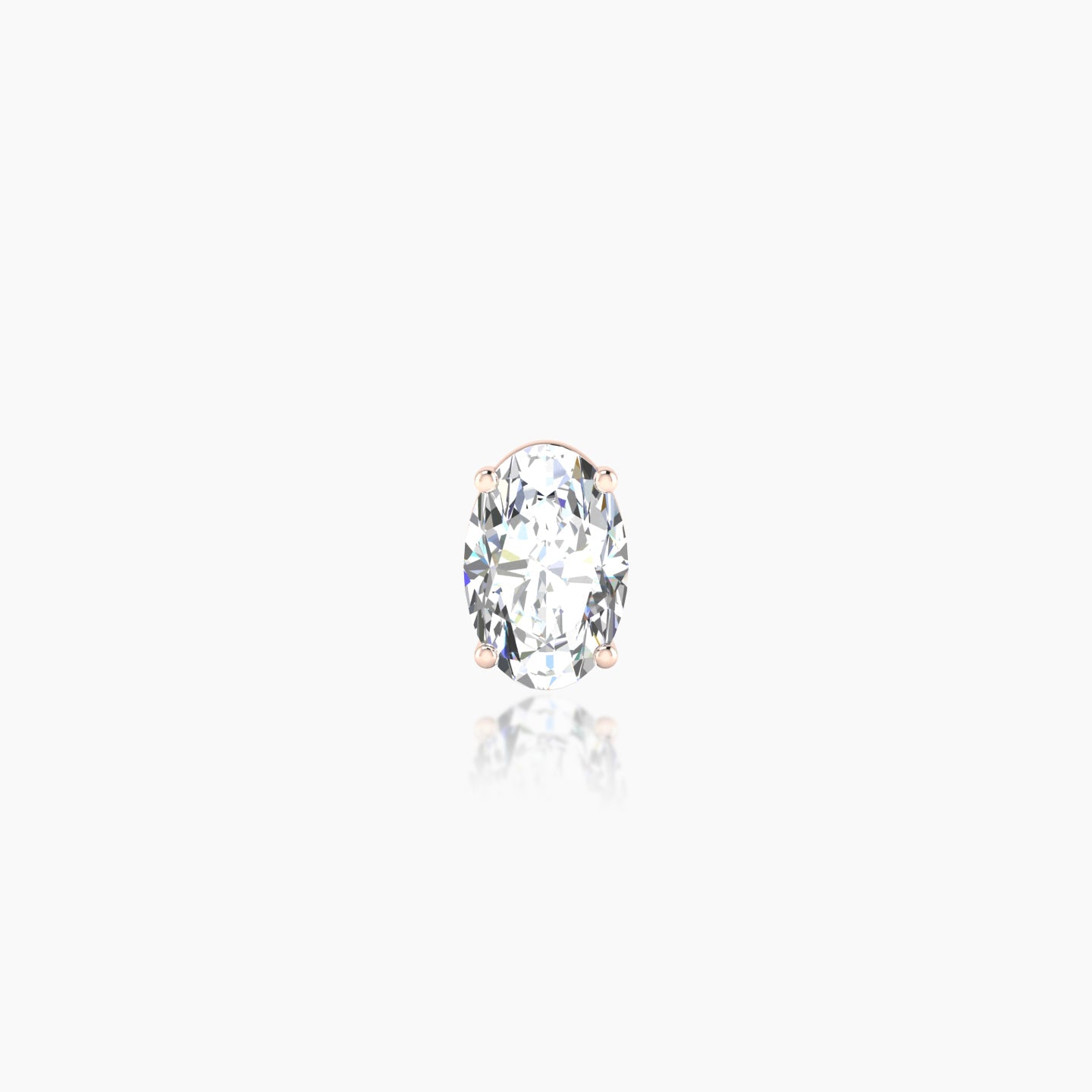 Nut | 18k Rose Gold 6 mm 5 mm Oval Diamond Piercing