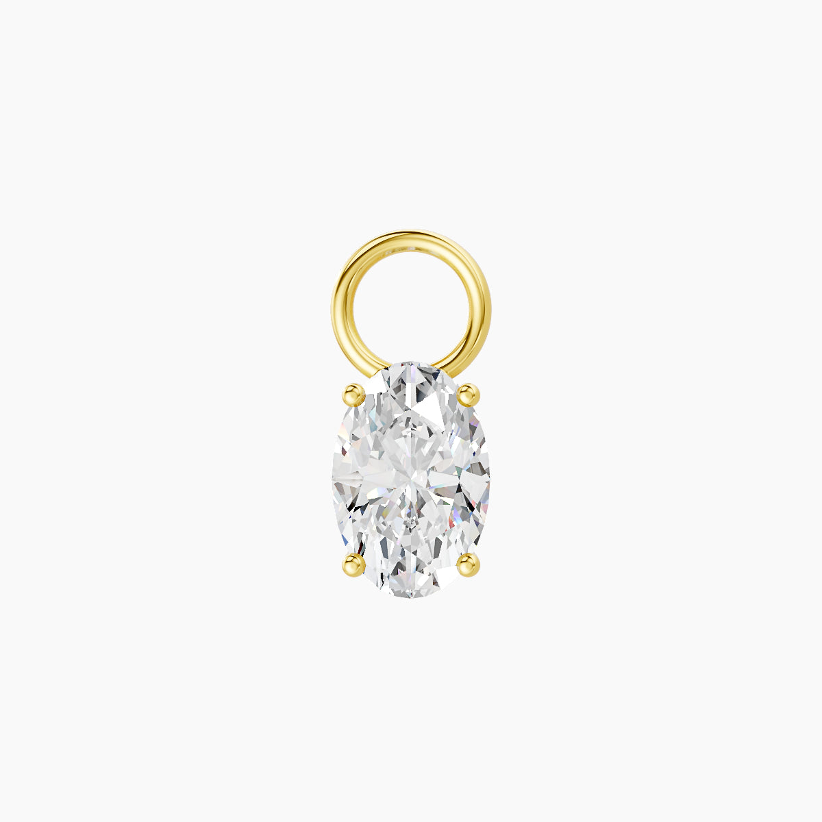 Nut | 18k Yellow Gold 6 mm Oval Diamond Charm