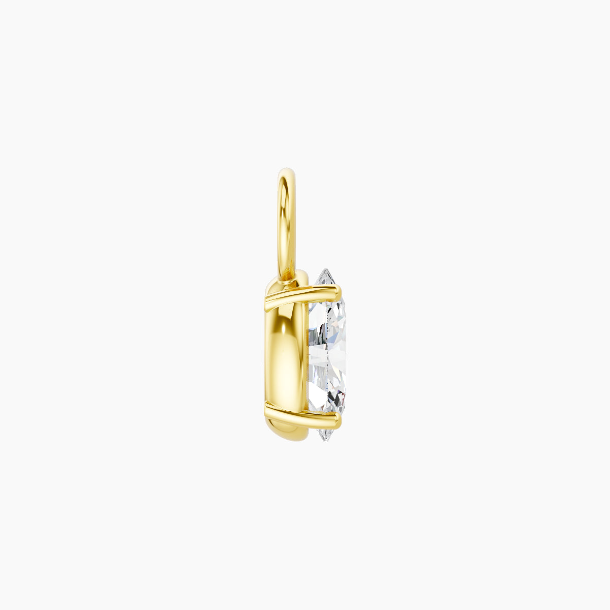 Nut | 18k Yellow Gold 6 mm Oval Diamond Charm