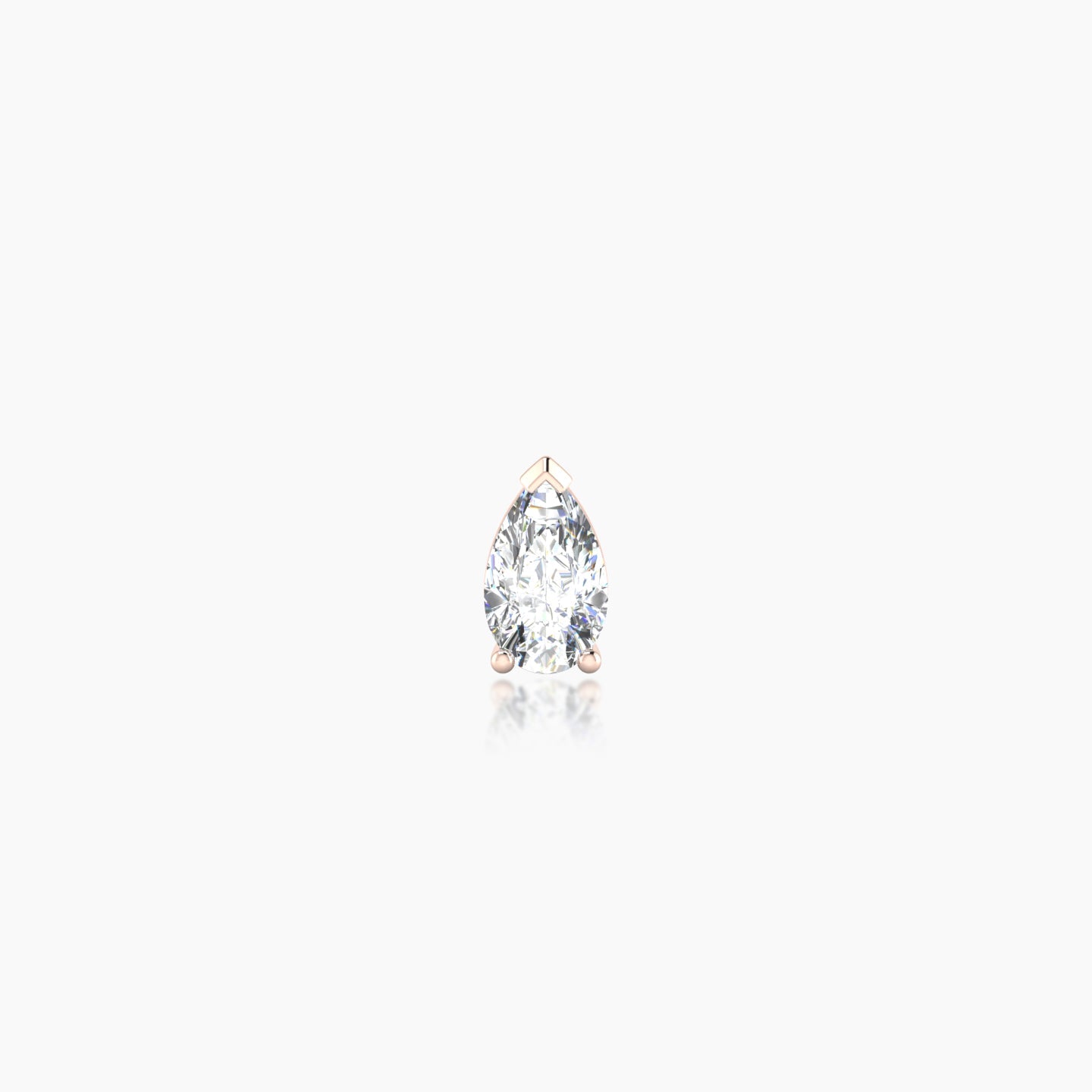 Nut | 18k Rose Gold 5.5 mm 5 mm Pear Diamond Nostril Piercing