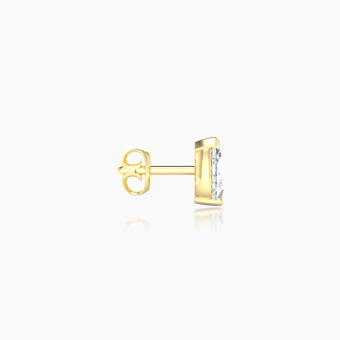 Nut | 18k Yellow Gold 5.5 mm Pear Diamond Earring
