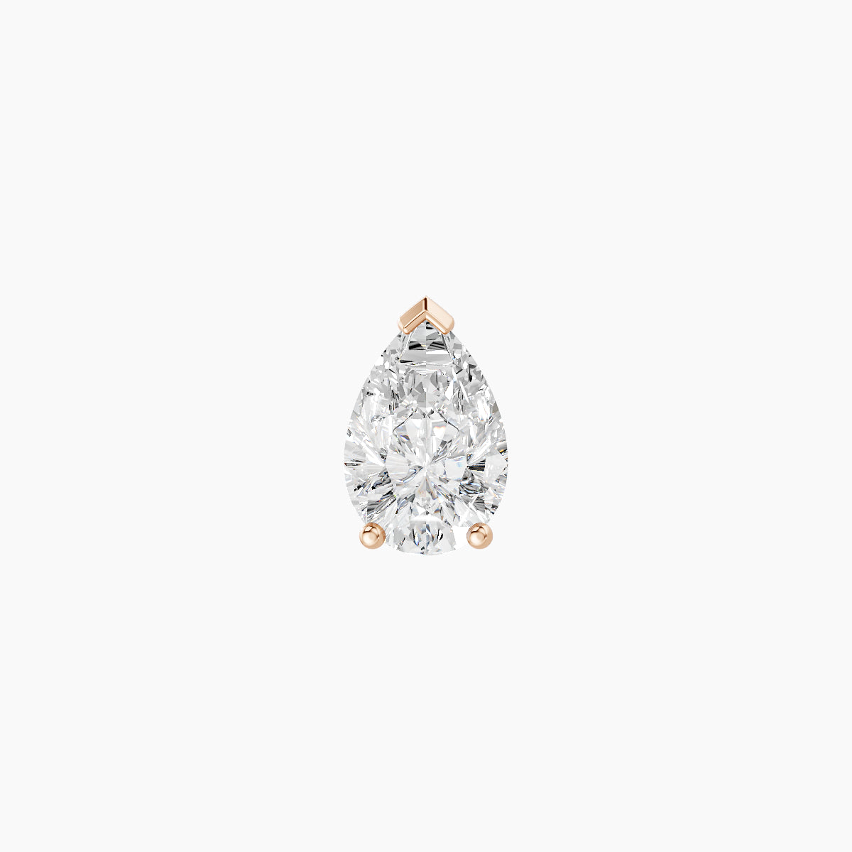Nut | 18k Rose Gold 6.5 mm 5 mm Pear Diamond Piercing