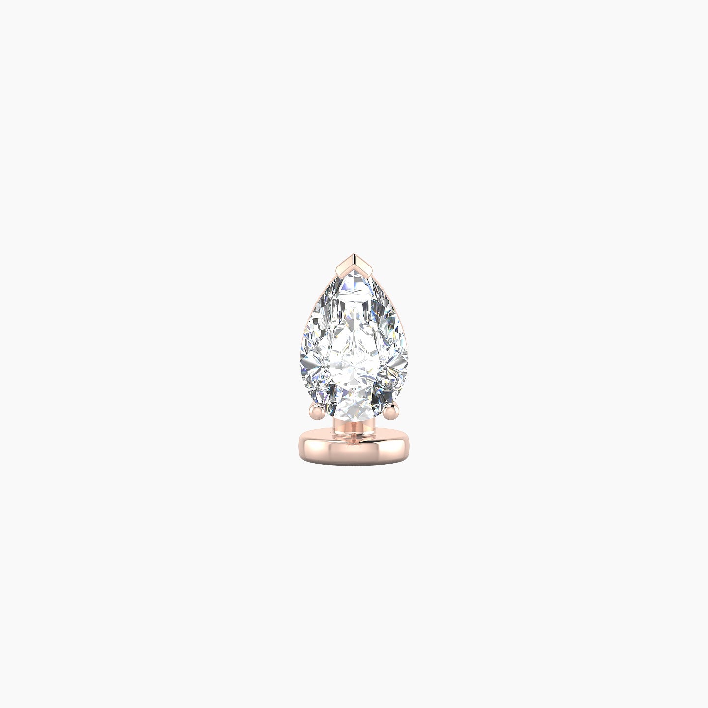 Nut | 18k Rose Gold 6 mm 6 mm Pear Diamond Floating Navel Piercing