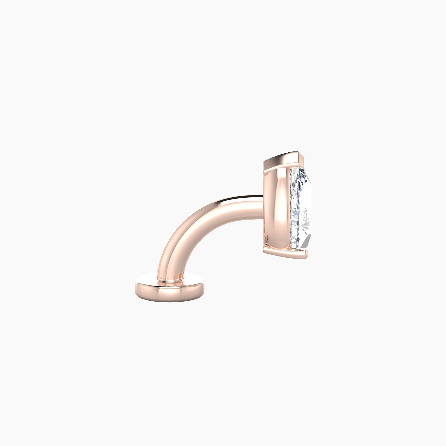 Nut | 18k Rose Gold 6 mm 6 mm Pear Diamond Floating Navel Piercing