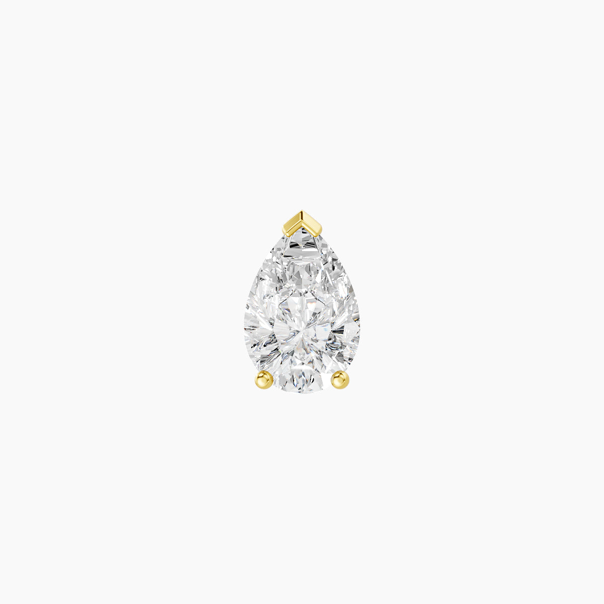 Nut | 18k Yellow Gold 6.5 mm 6.5 mm Pear Diamond Piercing