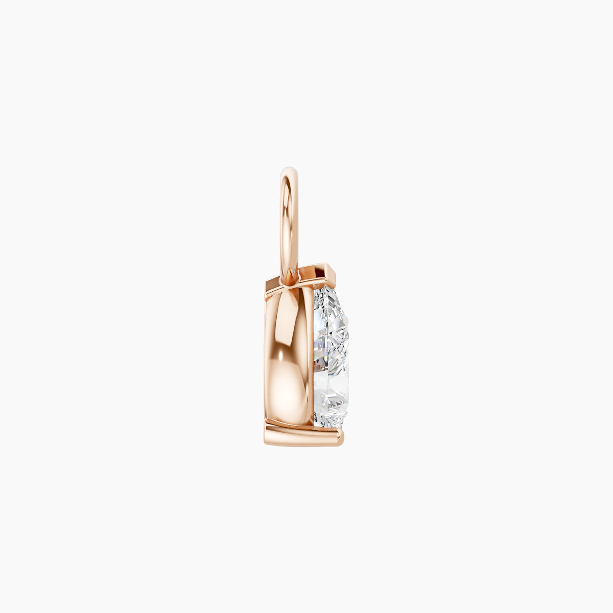 Nut | 18k Rose Gold 6.5 mm Pear Diamond Charm