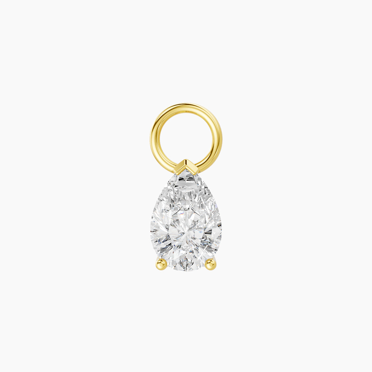 Nut | 18k Yellow Gold 6.5 mm Pear Diamond Charm