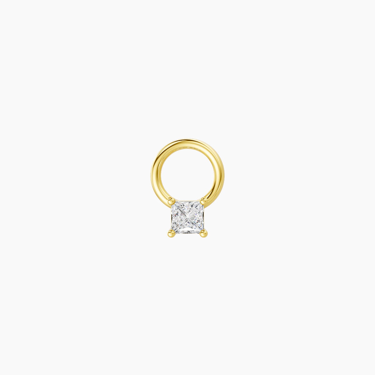 Nut | 18k Yellow Gold 2.5 mm Princess Diamond Charm