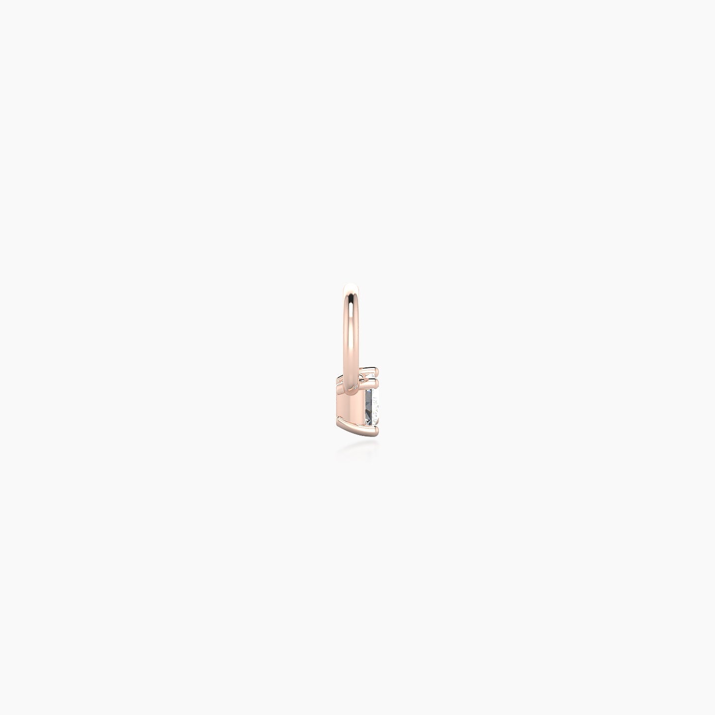 Nut | 18k Rose Gold 2.5 mm Princess Diamond Charm