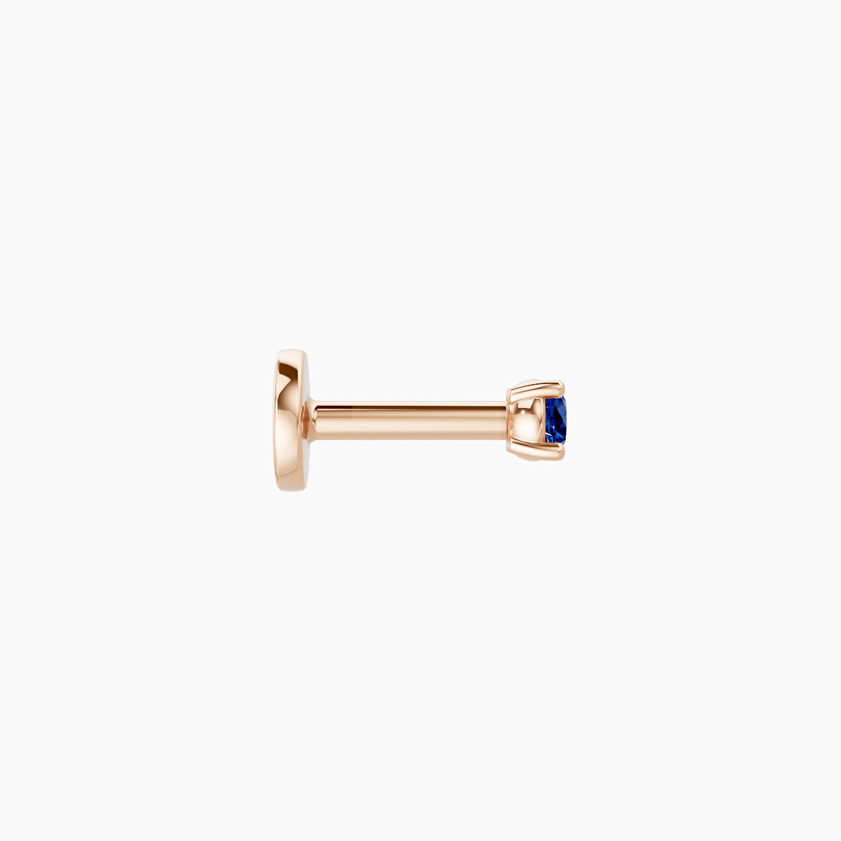 Nut | 18k Rose Gold 5 mm 2 mm Round Sapphire Piercing