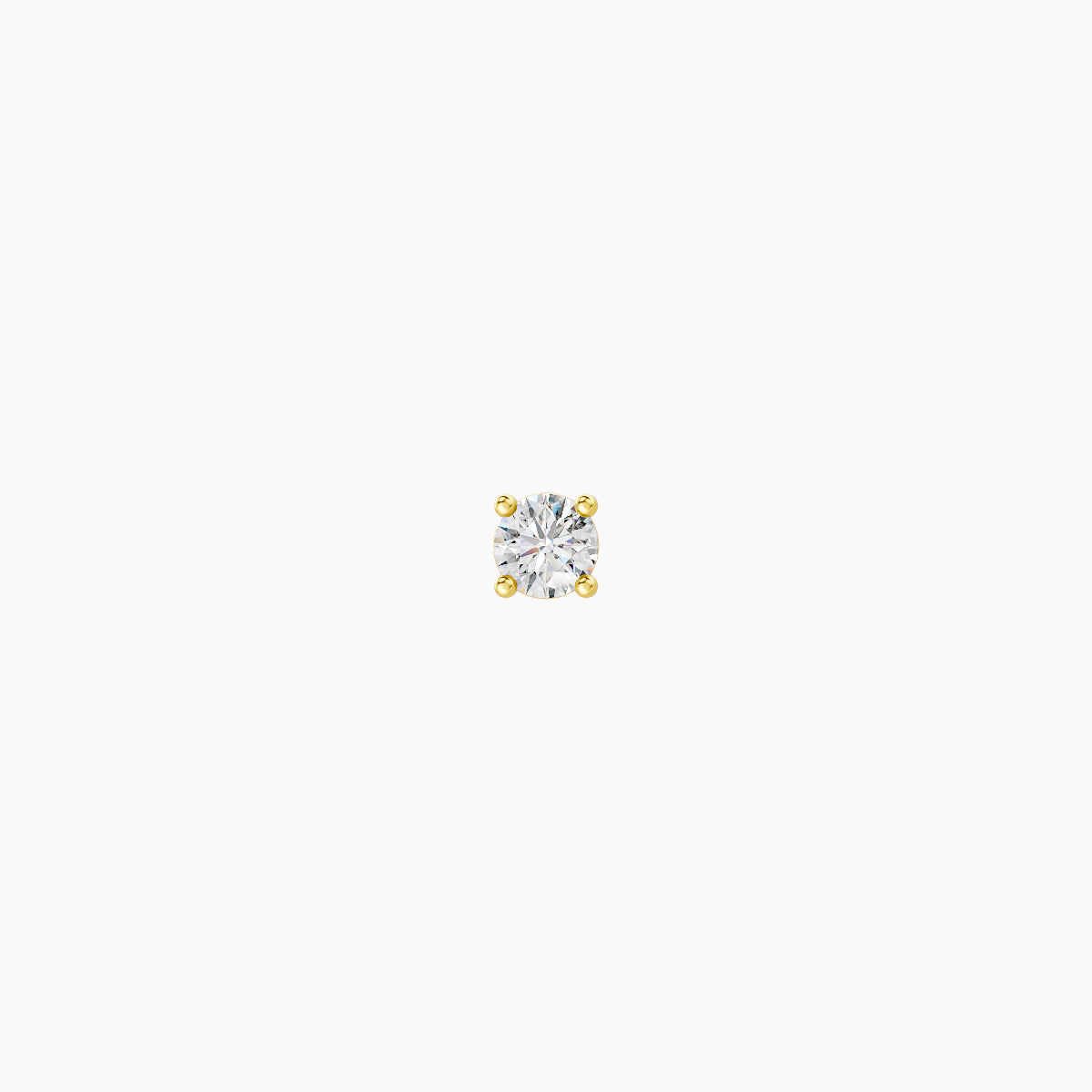 Nut | 18k Yellow Gold 2 mm 5 mm Round Diamond Piercing