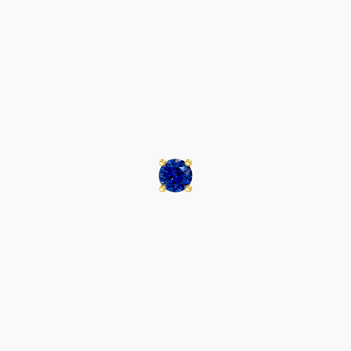 Nut | 18k Yellow Gold 5 mm 2 mm Round Sapphire Piercing