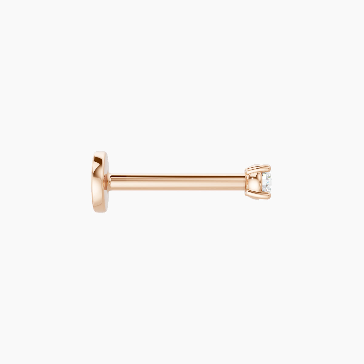 Nut | 18k Rose Gold 2 mm 8 mm Round Diamond Piercing