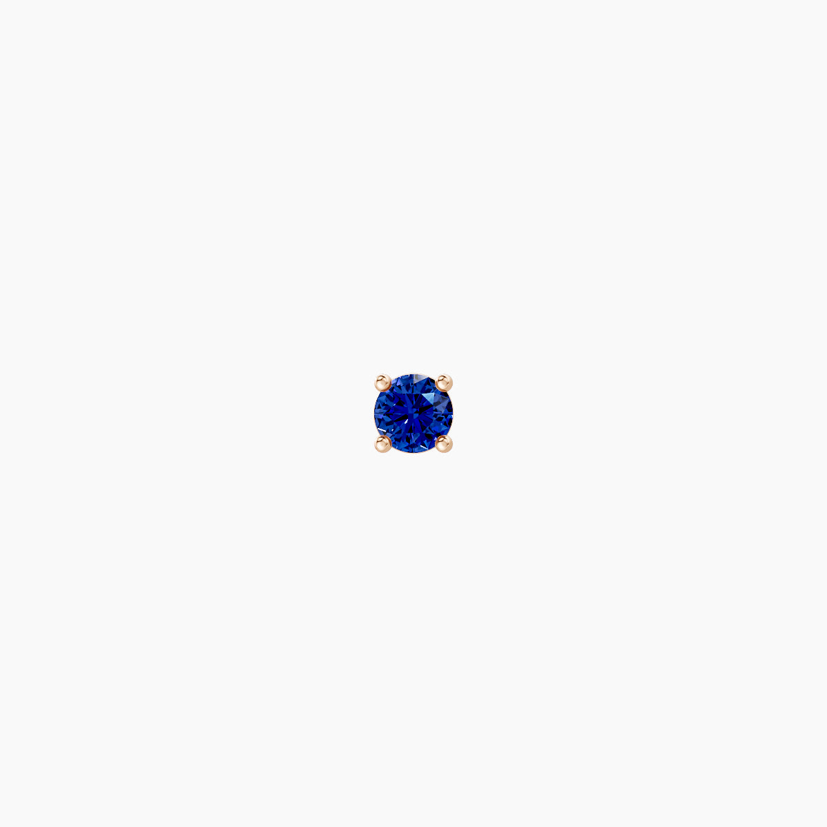 Nut | 18k Rose Gold 8 mm 2 mm Round Sapphire Piercing