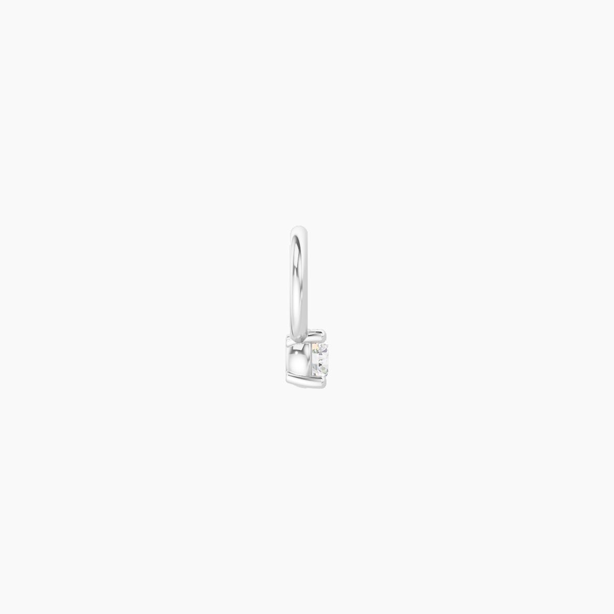 Nut | 18k White Gold 2 mm Round Diamond Charm
