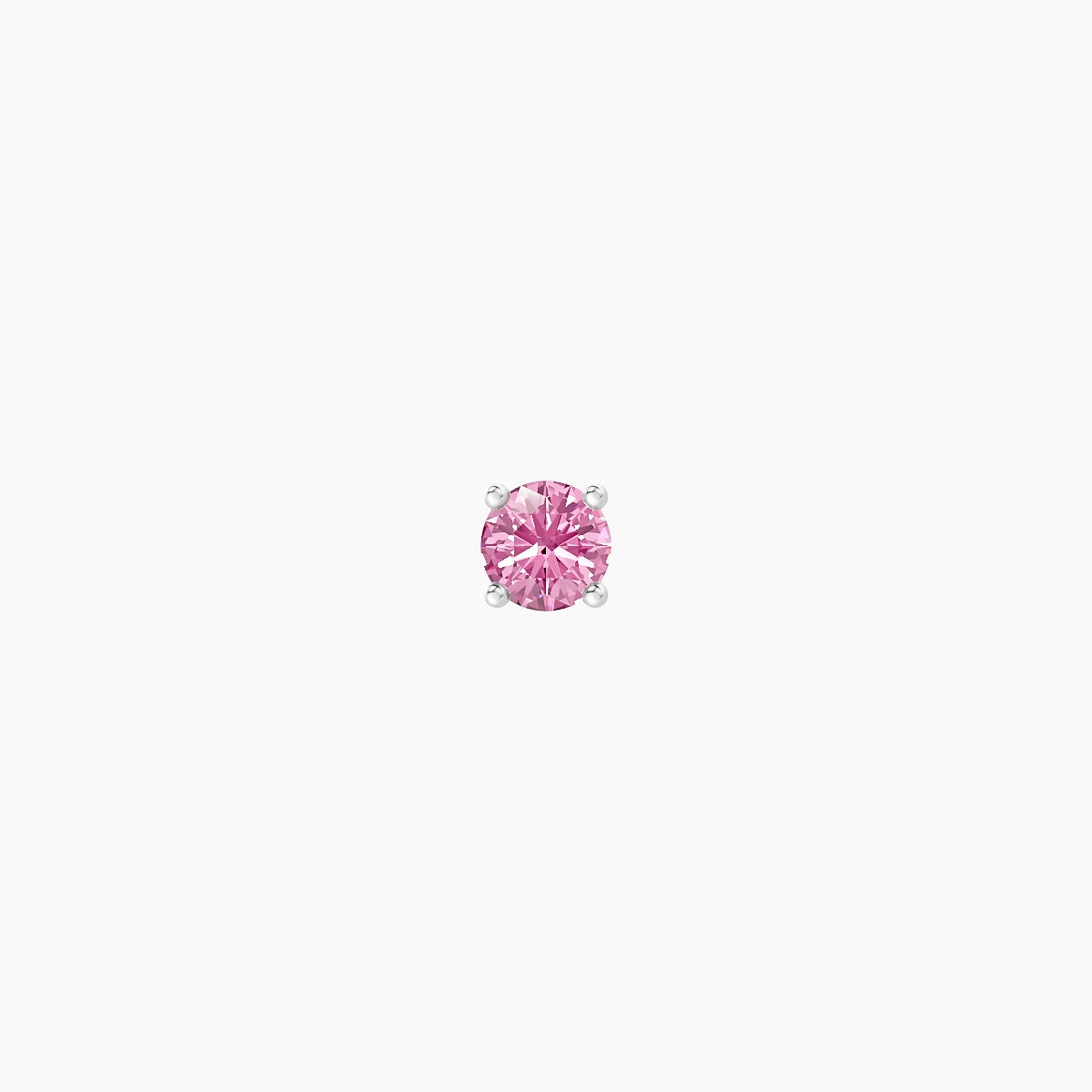 Nut | 18k White Gold 5 mm 2.5 mm Round Pink Sapphire Nose Piercing