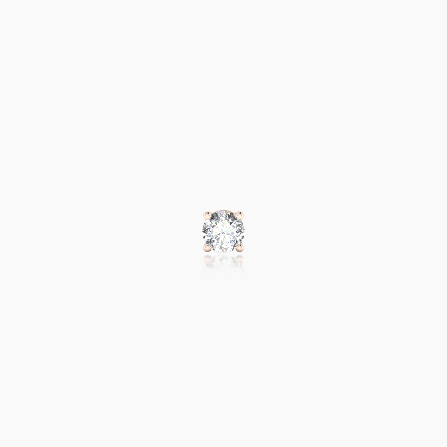 Nut | 18k Rose Gold 2.5 mm 5 mm Round Diamond Nostril Piercing