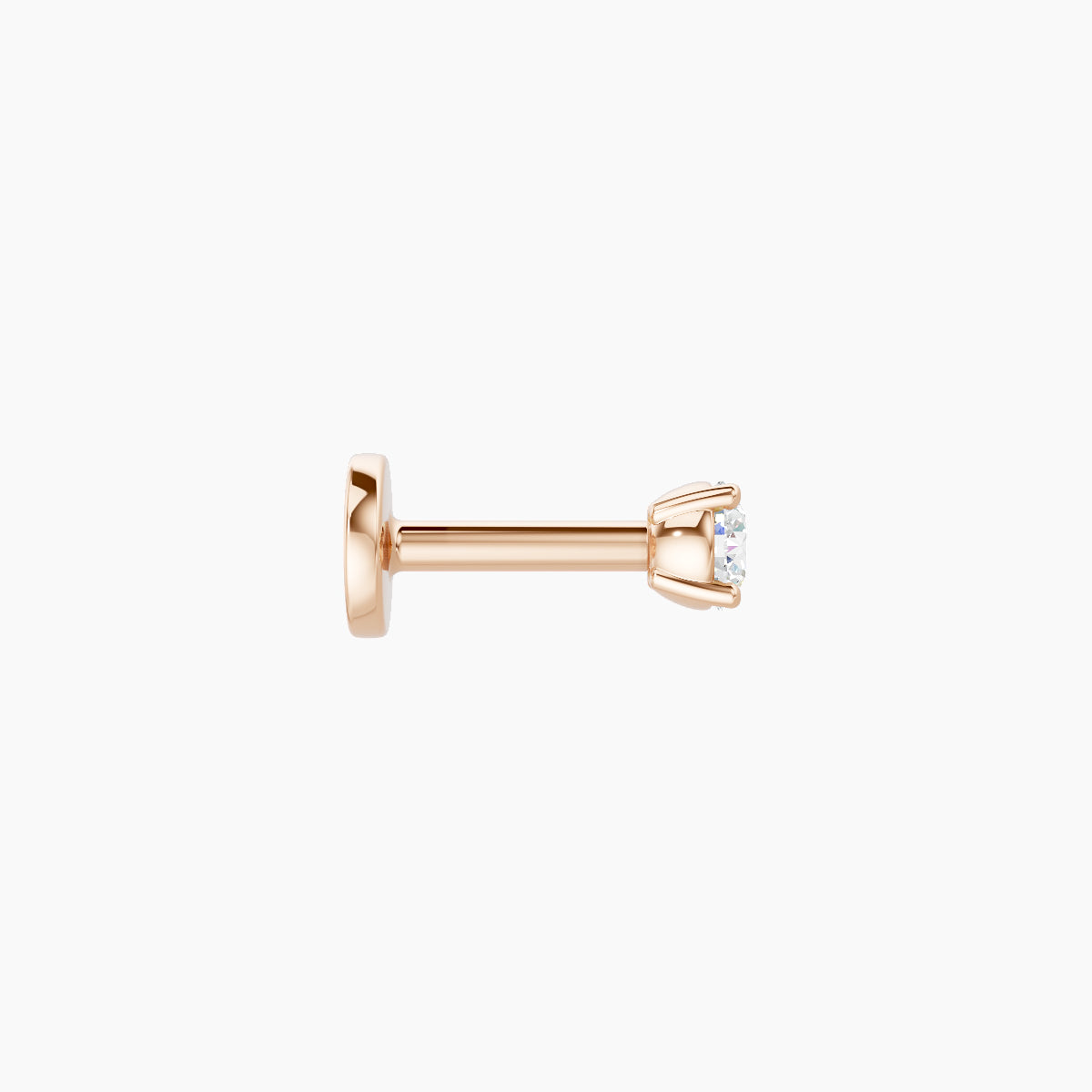 Nut | 18k Rose Gold 2.5 mm 5 mm Round Diamond Piercing