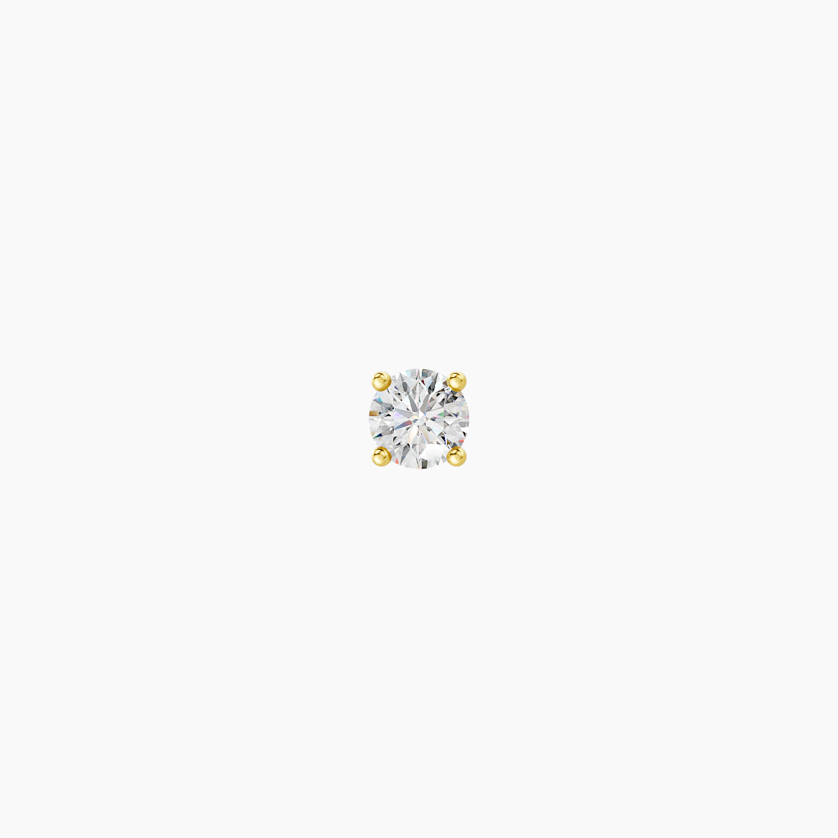 Nut | 18k Yellow Gold 2.5 mm 5 mm Round Diamond Piercing