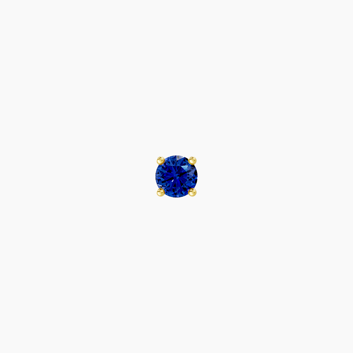 Nut | 18k Yellow Gold 6.5 mm 2.5 mm Round Sapphire Piercing