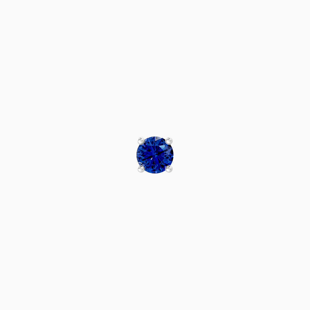 Nut | 18k White Gold 8 mm 2.5 mm Round Sapphire Piercing