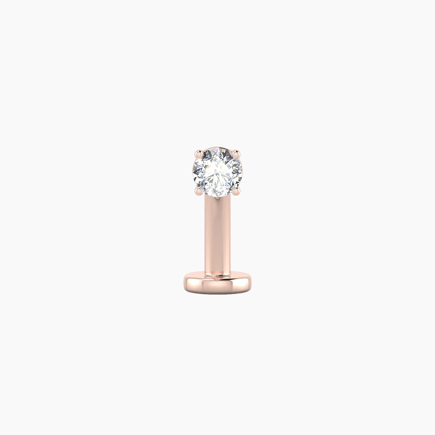 Nut | 18k Rose Gold 3 mm 10 mm Round Diamond Floating Navel Piercing