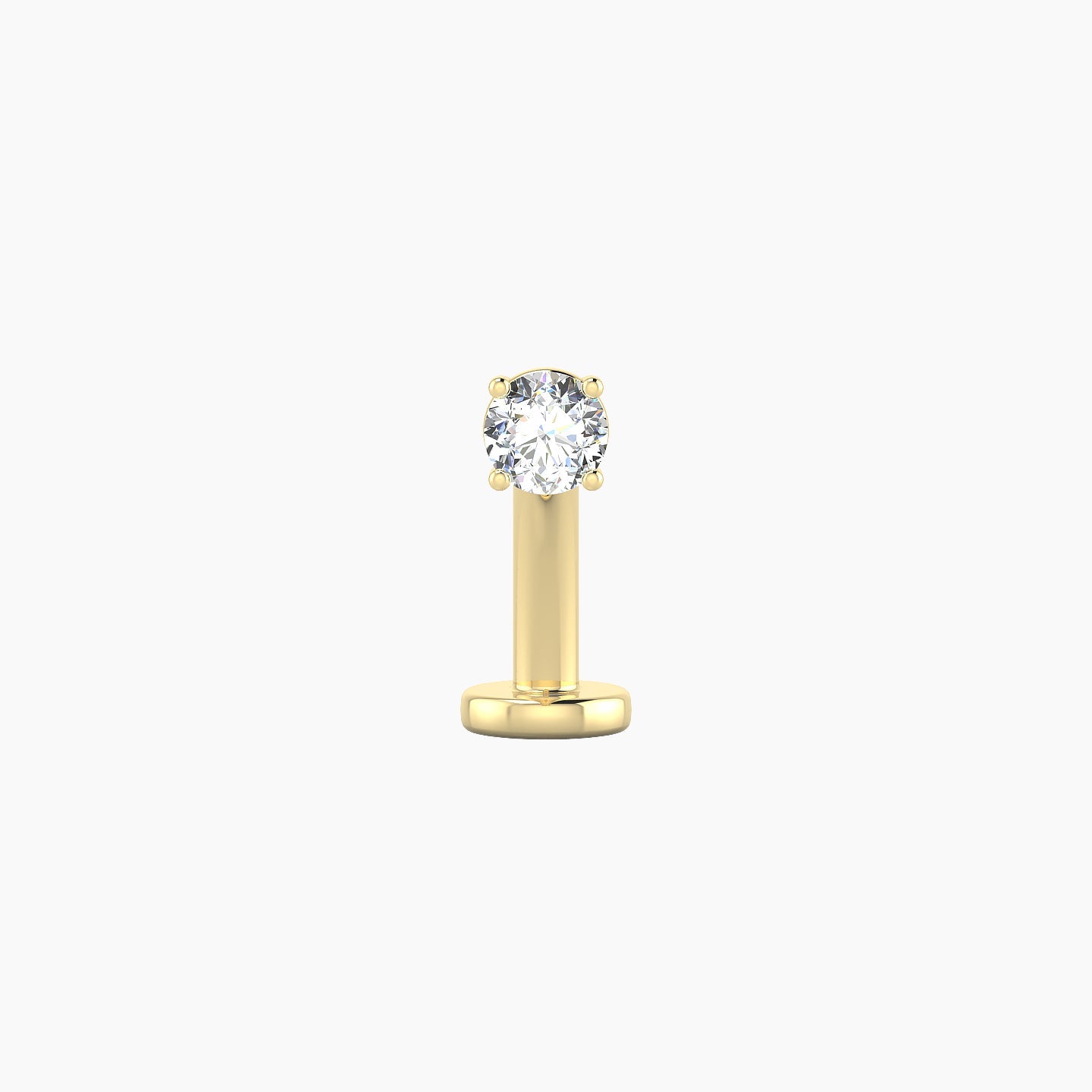 Nut | 18k Yellow Gold 3 mm 10 mm Round Diamond Floating Navel Piercing