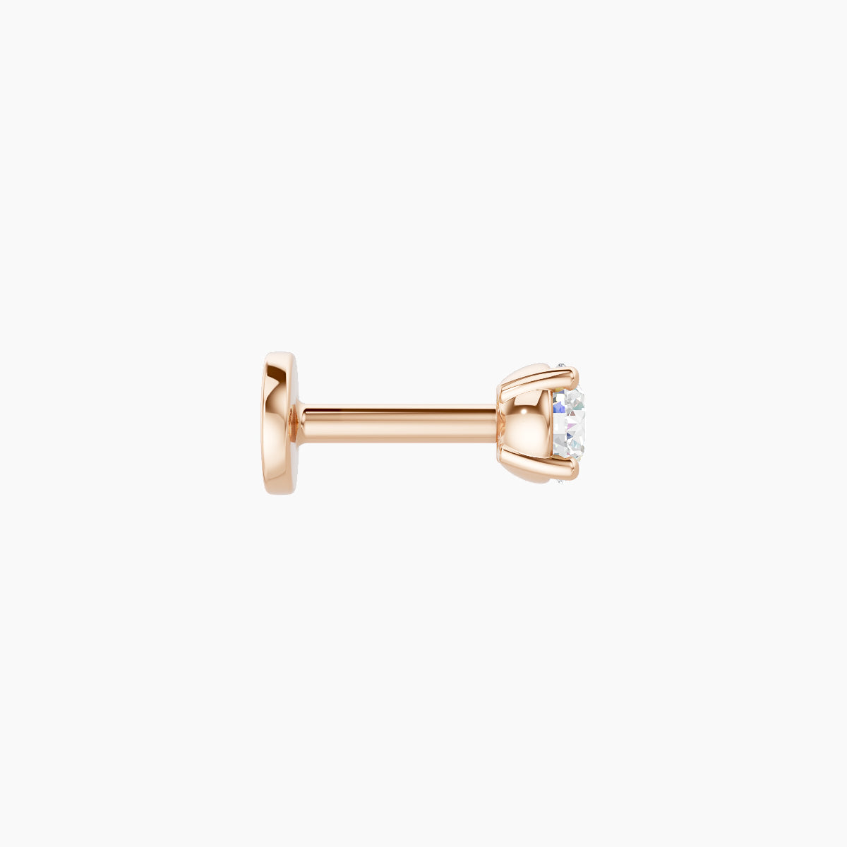 Nut | 18k Rose Gold 3 mm 5 mm Round Diamond Piercing