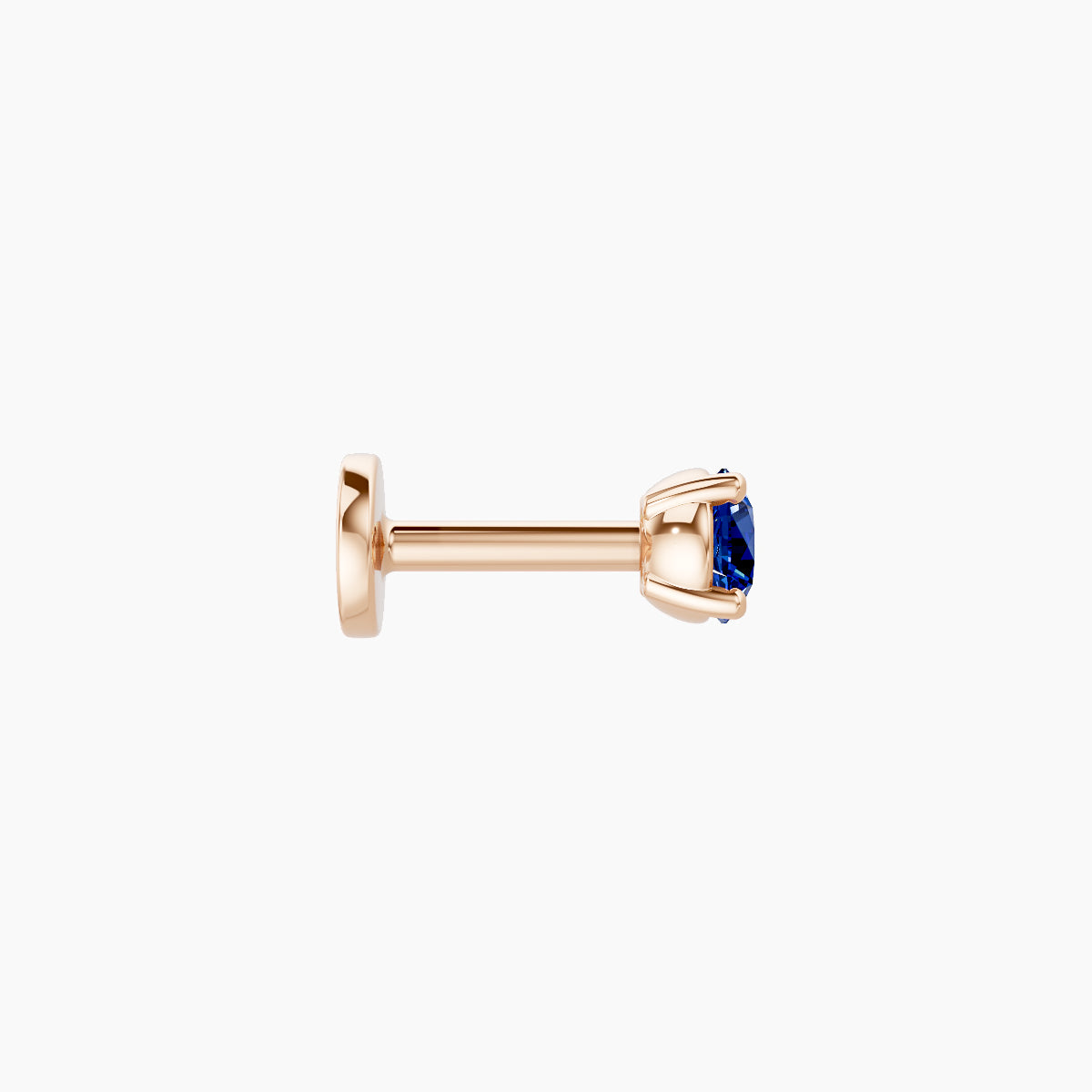 Nut | 18k Rose Gold 5 mm 3 mm Round Sapphire Piercing