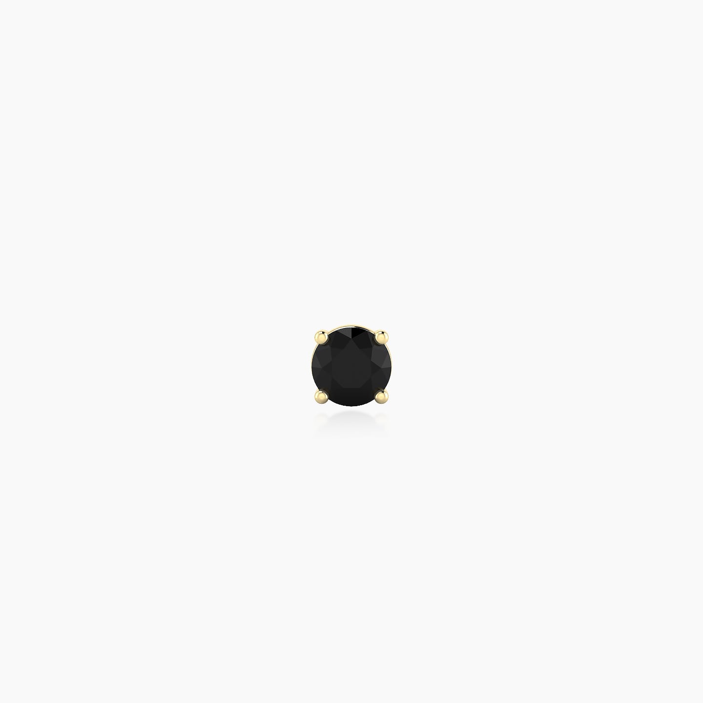 Nut | 18k Yellow Gold 5 mm 3 mm Round Black Diamond Piercing